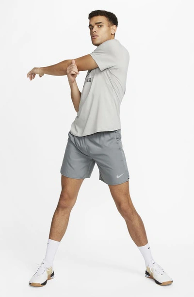 Shop Nike Dri-fit Challenger Unlined Athletic Shorts In Smoke Grey/ Smoke Grey/ Black