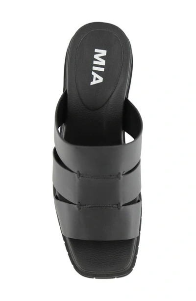 Shop Mia Nara Platform Slide Sandal In Black