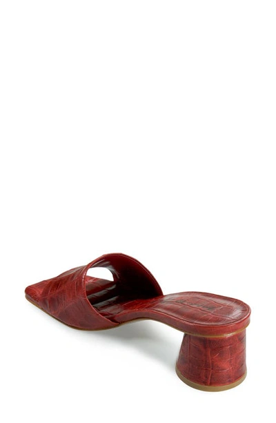 Shop Band Of Gypsies Arbor Croc Embossed Slide Sandal In Wine