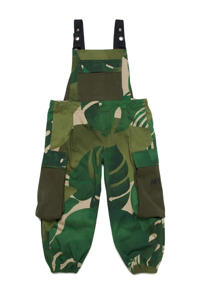 Shop Myar Deadstock Rainforest Patterned Fabric Jumpsuit In Green