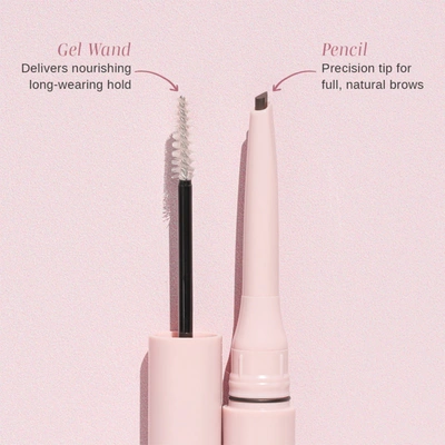 Shop Wander Beauty Upgraded Brows Pencil And Treatment Gel Duo In Medium Brown