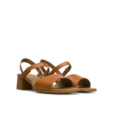 Camper Katie Block-heel Sandals In Brown