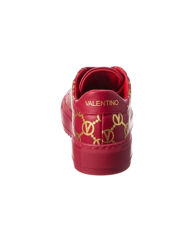 Shop Valentino By Mario Valentino Beatrice Leather Sneaker In Red