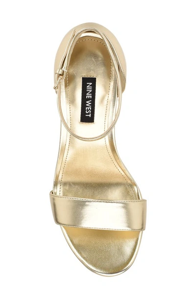 Shop Nine West Elope Platform Sandal In Gold