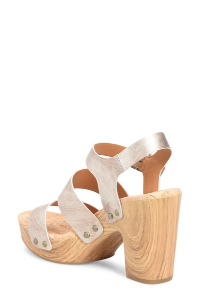 Shop Kork-ease Della Slingback Platform Sandal In Light Gold Metallic