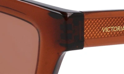 Shop Victoria Beckham 52mm Rectangular Sunglasses In Brown