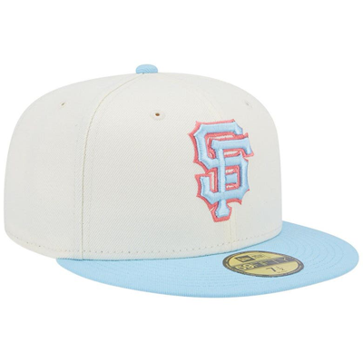 New Era Men's White and Light Blue Boston Red Sox Spring Color Two-Tone  59FIFTY Fitted Hat