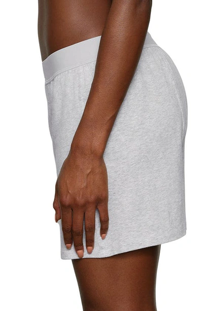 Shop Skims Relaxed Fit Boyfriend Boxer In Light Heather Grey