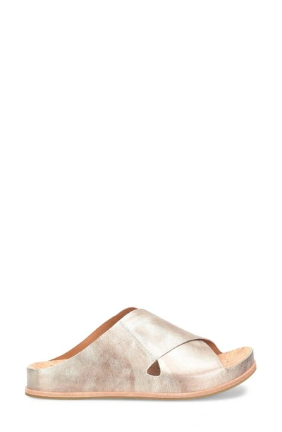 Shop Kork-ease Tutsi Slide Sandal In Light Gold Metallic