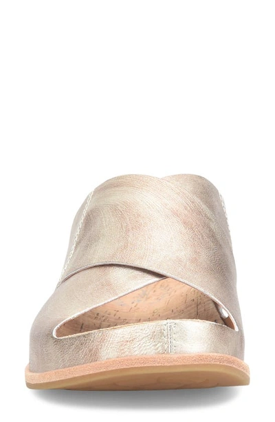 Shop Kork-ease Tutsi Slide Sandal In Light Gold Metallic