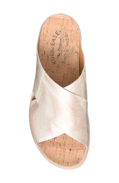 Kork-ease Tutsi Slide Sandal In Light Gold Metallic