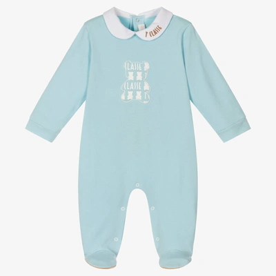 Shop Alviero Martini Boys Blue Teddy Babygrow