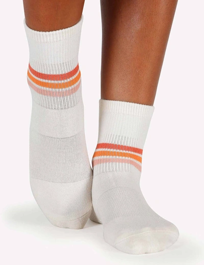 Shop Pointe Studio Phoebe Ankle Grip Sock In White