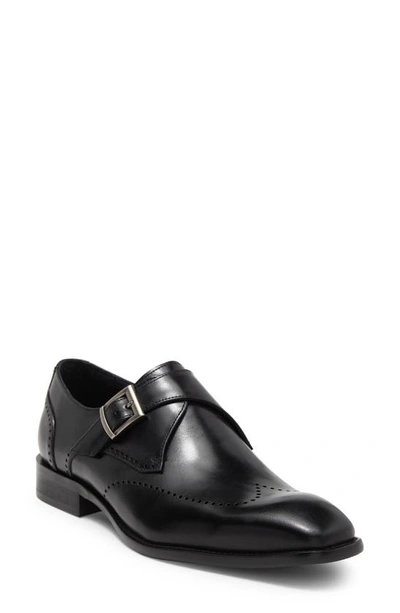 Shop Maison Forte Carver Monk Strap Shoe In Black