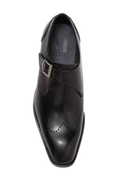 Shop Maison Forte Carver Monk Strap Shoe In Black