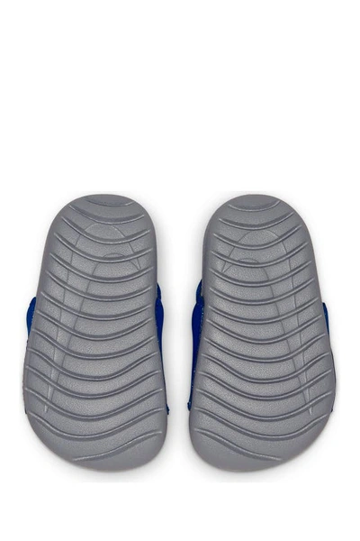 Shop Nike Kids' Kawa Slingback Slide In Hyper Cobalt/ Wolf Grey/ White