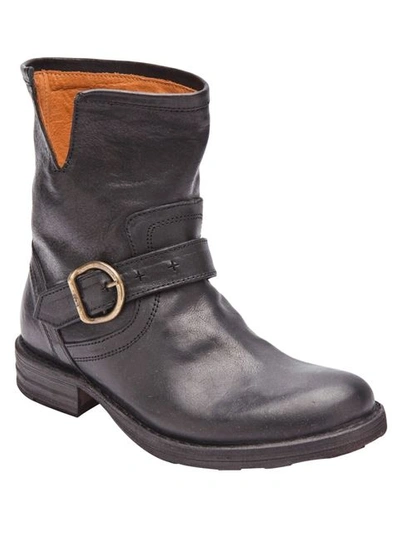 Fiorentini + Baker Buckled Ankle Boots In Black