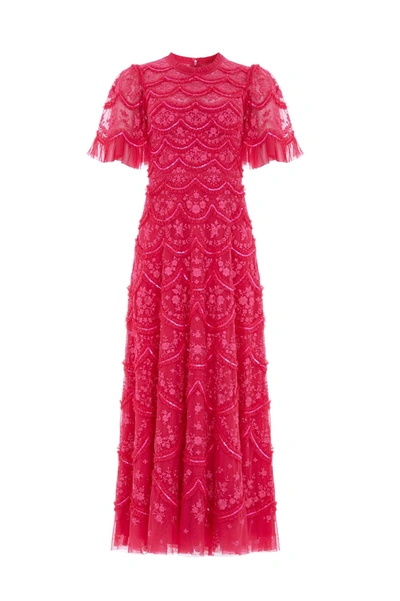 Shop Needle & Thread Lily Bloom Ankle Gown In Pink