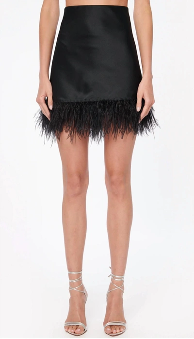 Shop Cami Nyc Aviva Feather Mini Skirt In Black