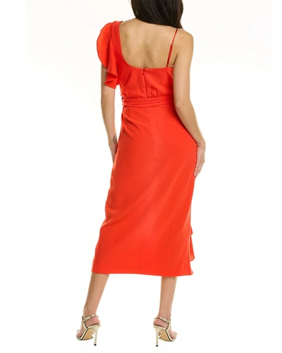 Shop Cinq À Sept Lavonne Midi Dress In Red