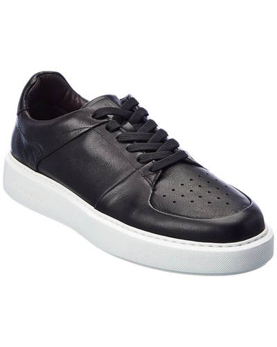 Shop M By Bruno Magli Cesare Leather Sneaker In Black