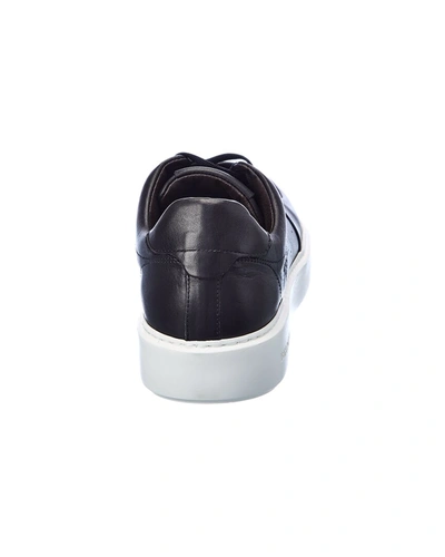 Shop M By Bruno Magli Cesare Leather Sneaker In Black