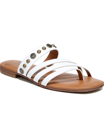 Shop Zodiac Brisa Womens Faux Leathre Embellishment Flat Sandals In White