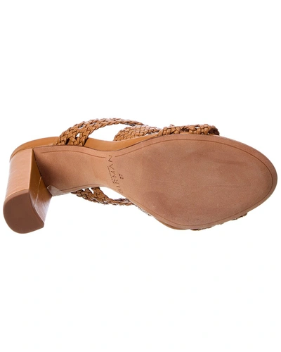 Shop Alexandre Birman Clarita Braided Leather Sandal In Brown