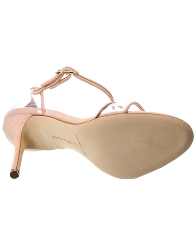 Manolo Blahnik Fersen 105 Pvc And Suede Sandals In Pink