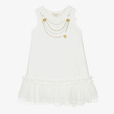 Shop Angel's Face Girls White Cotton Necklace Dress