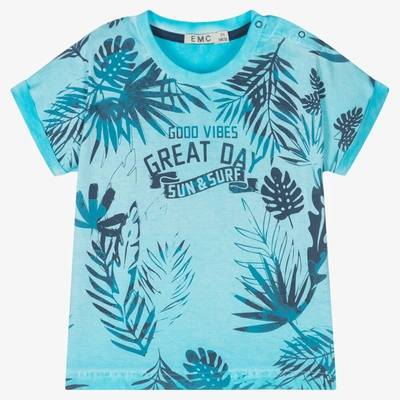 Shop Everything Must Change Boys Blue Cotton Good Vibes T-shirt