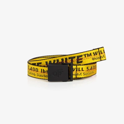 Shop Off-white Yellow & Black Industrial Logo Belt