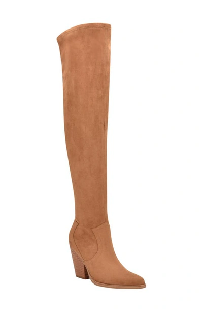 Shop Marc Fisher Ltd Gwyneth Over The Knee Boot In Medium Natural