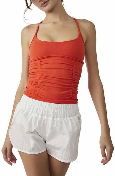 Shop Fp Movement Shirred Crossback Camisole In Fired Up