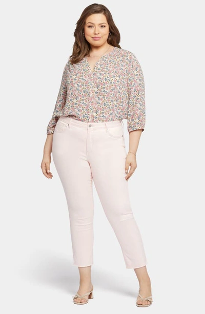 Shop Nydj Sheri Ankle Fray Hem Slim Jeans In Carnation