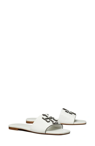 Shop Tory Burch Ines Leather Slide Sandal In Gardenia