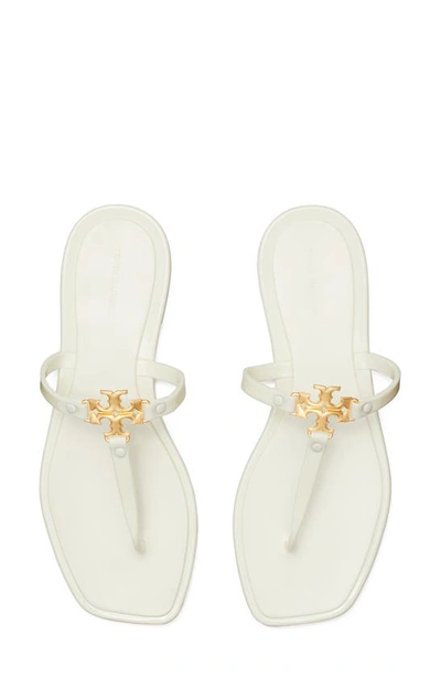 Shop Tory Burch Roxanne Jelly Sandal In Ivory / Gold