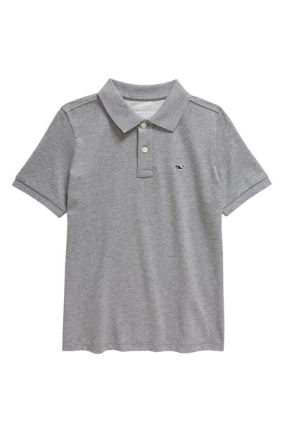 Shop Vineyard Vines Kids' Edgartown Piqué Performance Polo In 034 Barrac