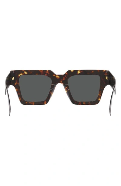 Shop Versace 50mm Square Sunglasses In Havana