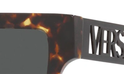 Shop Versace 50mm Square Sunglasses In Havana