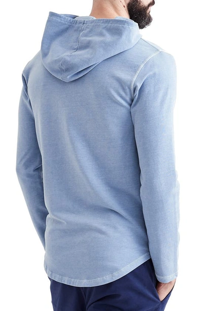 Shop Goodlife Sunfaded Micro Terry Hoodie In Riverside Blue