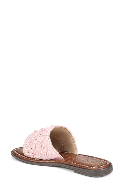 Shop Sam Edelman Kids' Giovanna Raffia Slide Sandal In Powder Pink