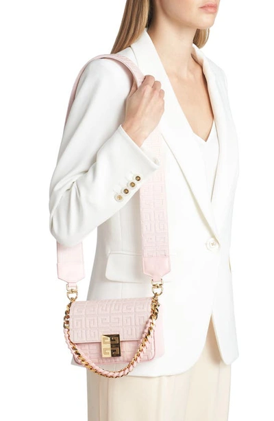 Shop Givenchy Small 4g Embroidered Canvas & Leather Crossbody Bag In Tender Pink