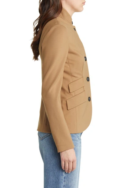 Rag & Bone Slade Brushed Wool-jersey Blazer In Camel
