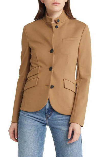 Rag & Bone Slade Brushed Wool-jersey Blazer In Camel