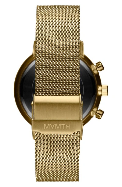 Mvmt Watches Mvmt Legacy Traveler Chronograph Mesh Strap Watch, 42mm In Black