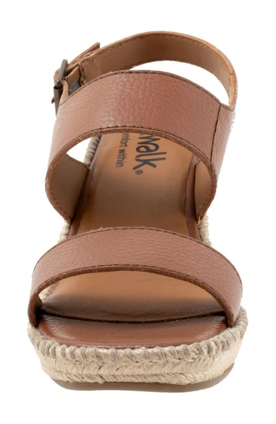 Softwalk Hartley Womens Leather Slingbacks Espadrilles In Brown