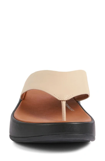 Shop Fitflop F-mode Platform Sandal In Stone Beige/ Black