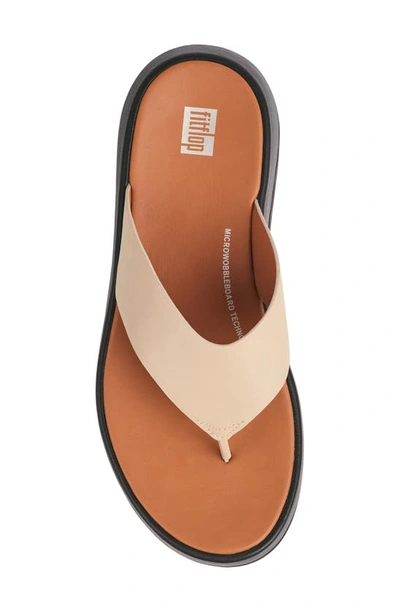 Shop Fitflop F-mode Platform Sandal In Stone Beige/ Black