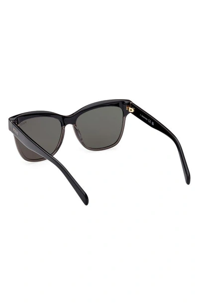 Emilio Pucci 57mm Geometric Sunglasses in Black